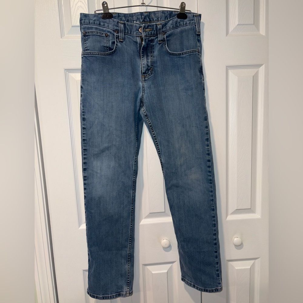 Carhartt Men's Relaxed Fit Straight Leg Jeans - Picture 2 of 8